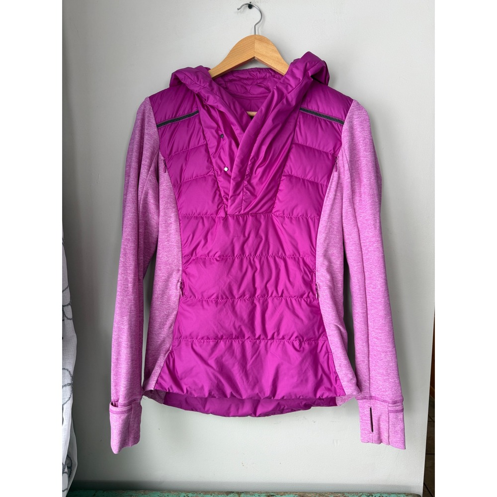 Lululemon Women's Fluff Off puffer pullover size 6 pink athletic wear‎ jacket